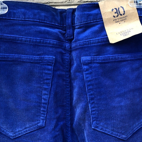 NWT Lands End Canvas Straight Blue Cords Size 30 - Picture 6 of 7